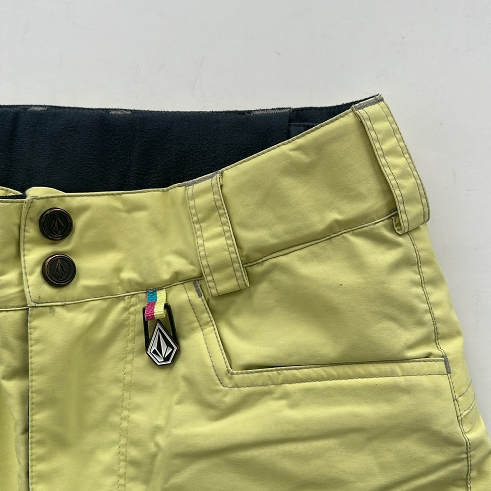 Volcom Snow Winter pants yellow lime youth kids size M - Picture 4 of 10